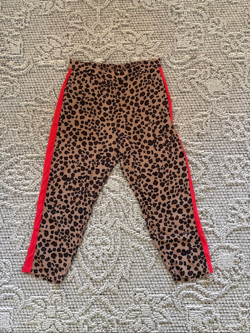Anthropologie Dolan Ferris Leopard Stripe Track Pants Size Large - Picture 2 of 9